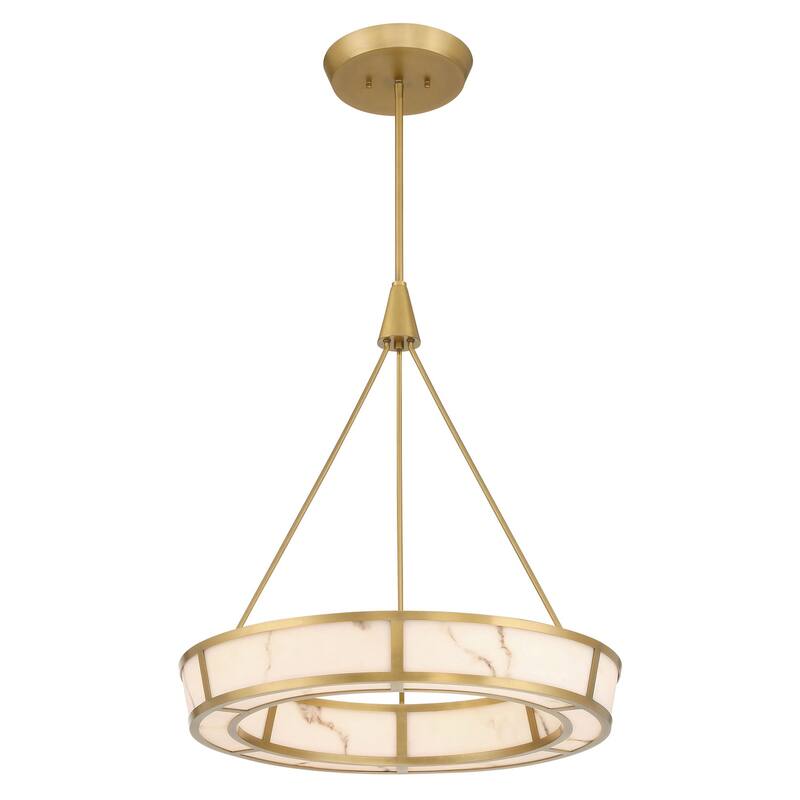 Minka Lavery 3475-L Velaris 24" Wide Pendant with Faux Alabaster