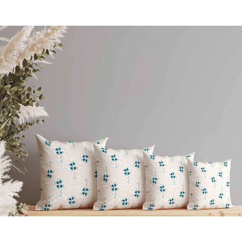 Orchid Artistry Indoor/Outdoor Reversible Throw Pillow White and Beige