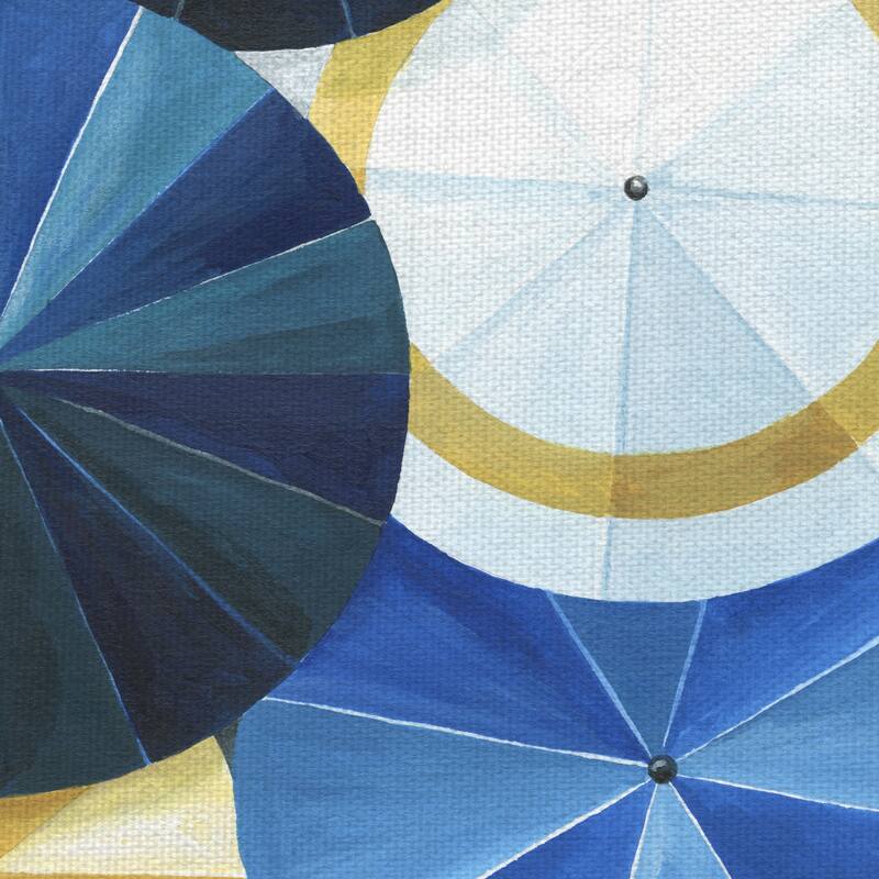 Blue Umbrella by Natasha Marie Canvas Art Print