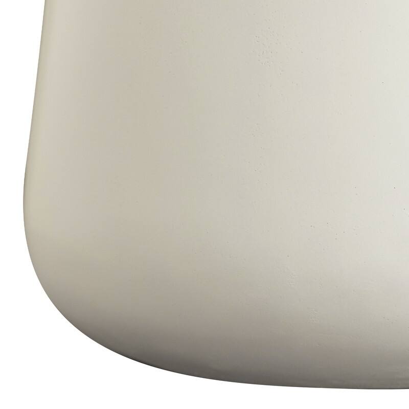 Orunel Modern Fiberstone Side Table with MDF Top and Painted Finish for Living Rooms, Patios, Balconies