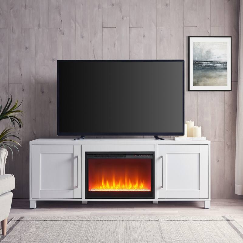 Chabot TV Stand with Crystal Fireplace