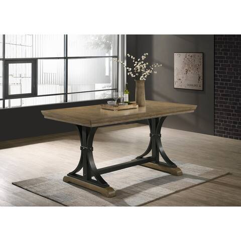 Roundhill Furniture Birmingham Nailhead Driftwood Finish Counter Height Table