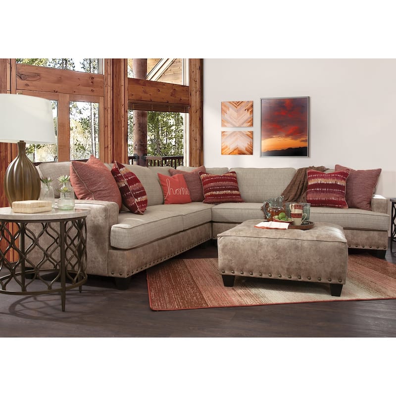 Woodhaven Furniture MesaView Three-Piece Sectional