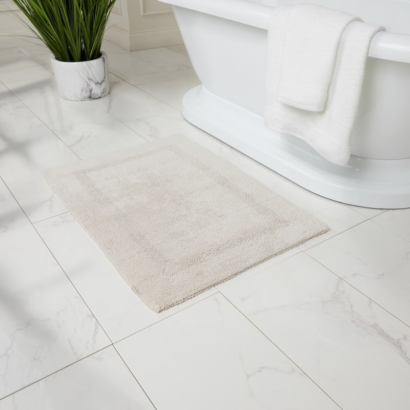 Fabstyles Basix Soft & Absorbent Reversible Cotton Bath Rug