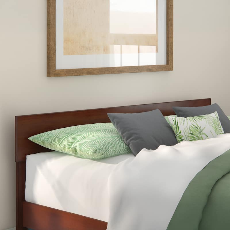 AFI Boston Solid Wood Headboard - Walnut - Queen