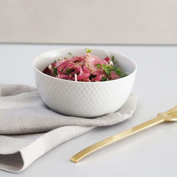 Lyngby Porcelæn Rhombe Bowl, White - Ø: 5.1"