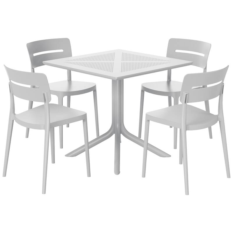 Frond and Form 4-Person Outdoor Square Dining Set