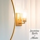preview thumbnail 3 of 9, Hunter Rossmoor Luxe Gold 1-Light Wall Sconce Light Fixture Clear Glass - Bathroom Bedroom Hallway Office - Modern Designer