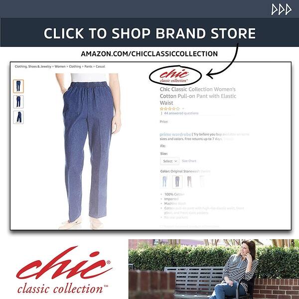Shop Chic Classic Collection Women S Easy Fit Elastic Waist Mid