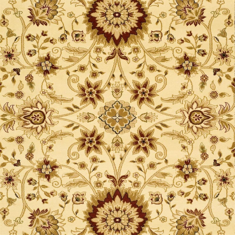 Large Rectangle Rug Grey Beige 8x11 Traditional Area Rug Polypropylene Power Loomed Home Decor - 132 x 96