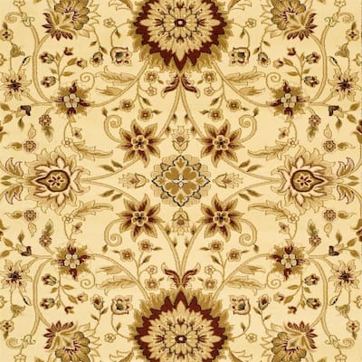 Large Rectangle Rug Grey Beige 8x11 Traditional Area Rug Polypropylene Power Loomed Home Decor - 132 x 96