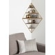 preview thumbnail 1 of 32, Kate and Laurel Melora Glam Metal and Wood 5-tier Corner Wall Shelf