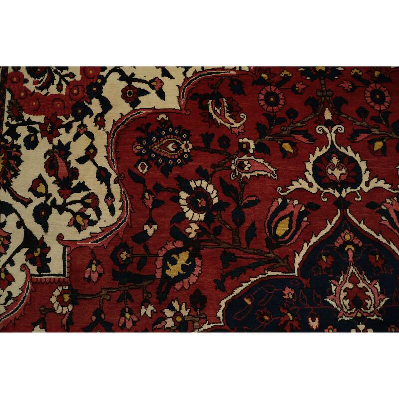 Hand Knotted Oriental 100% Wool Carpet Traditional Floral Red Bakhtiari Area Rug - 12' 9'' X 9' 10''