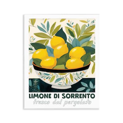 Stupell Charming Bowl of Lemons Wall Plaque Art Design By Lux + Me Designs