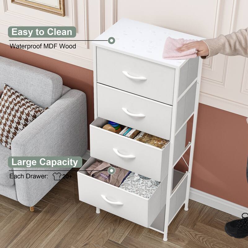 Crestlive Products Household 5-Drawer Vertical Dresser Storage Chest