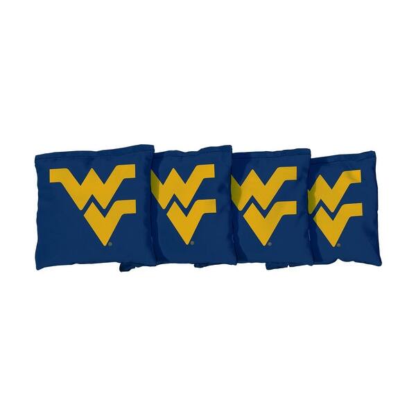 slide 2 of 3, West Virginia Mountaineers Navy Cornhole Bags All-Weather Resin Filled