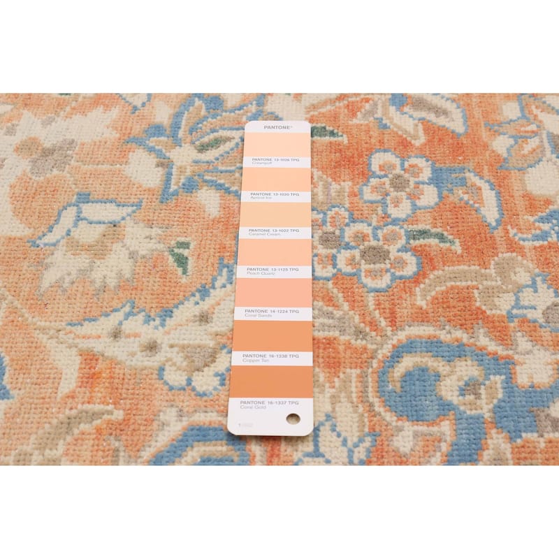 ECARPETGALLERY Hand-knotted Antalya Vintage Orange Wool Rug - 7'9 x 11'5