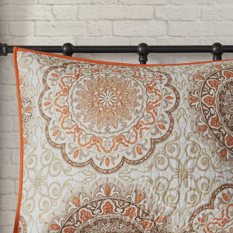 GDF Studio - Tangiers 6-Piece Reversible Quilt Set with Decorative Pillows