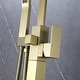 preview thumbnail 24 of 27, Floor Mounted Single Handle Clawfoot Tub Faucet with Hand shower - 8" x 48"