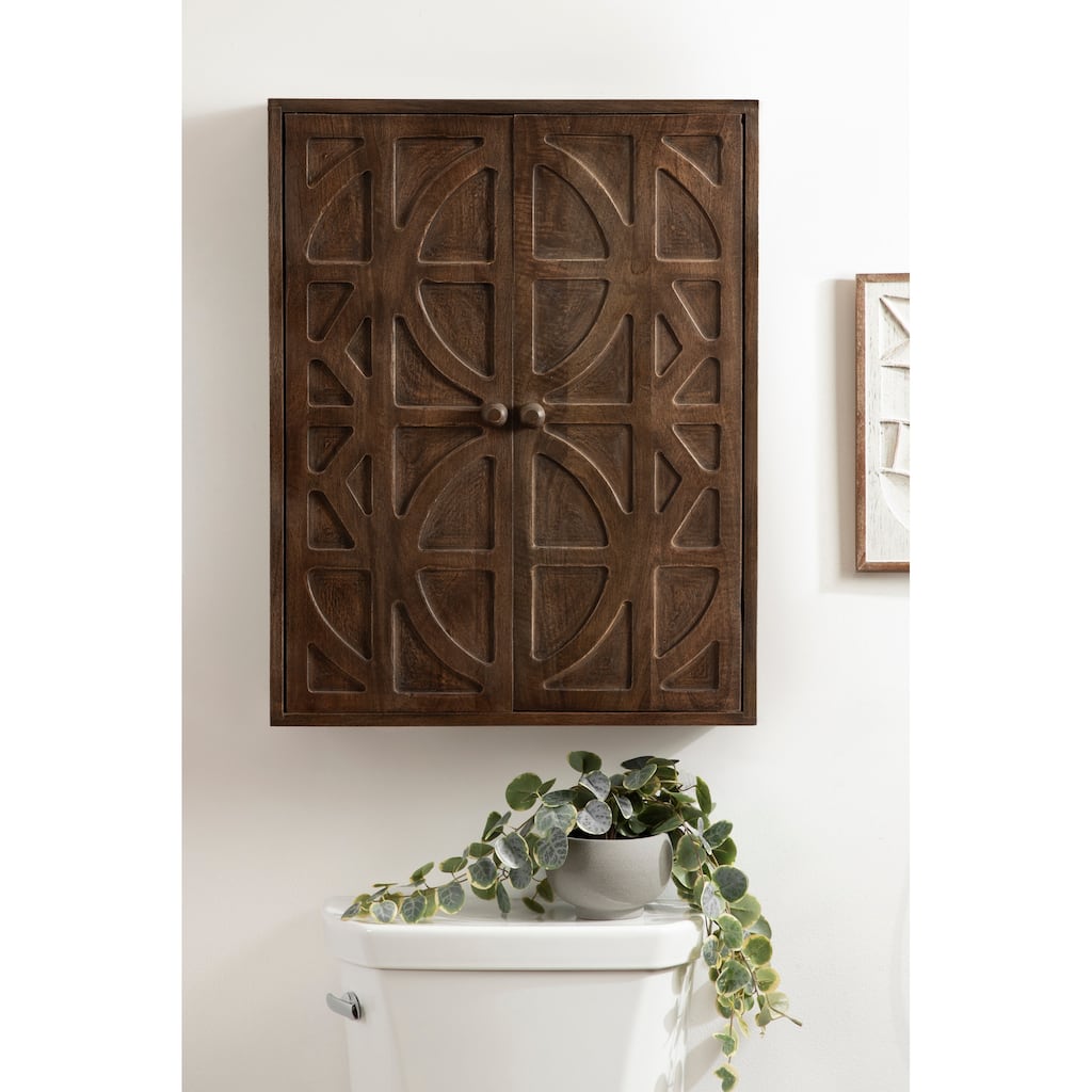 Kate and Laurel Galliene Wood Wall Cabinet