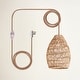 preview thumbnail 22 of 23, Callie Rattan Pendant Light - Natural Bell 1-Light Handwoven Ceiling Light