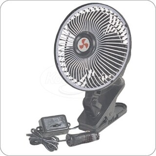 Shop Koolatron 401138 12v Portable Oscillating Clip On Fan Gray Free Shipping Today Overstock 15012189