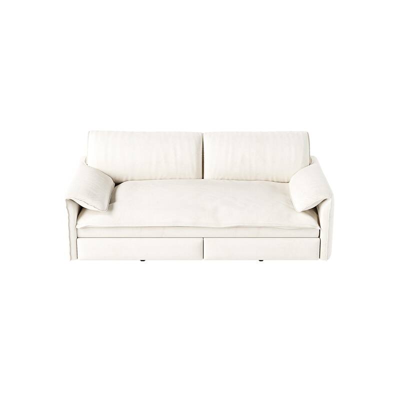 66" Queen Pull Out Sofa Bed, 3-in-1 Convertible Sleeper Sofa with Side Storage,Multi-Functional Velvet Loveseat Bed