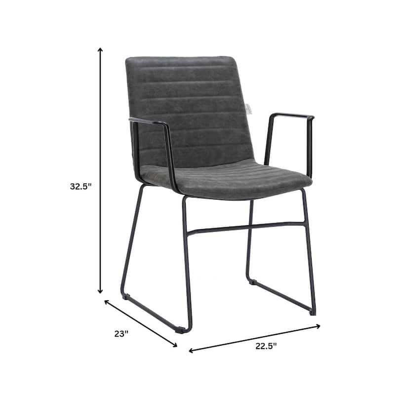 Zylar Ergonomic Guest Chair with Leather, Stainless Steel Base, High-Density Foam, Modern Design for Office or Waiting Room