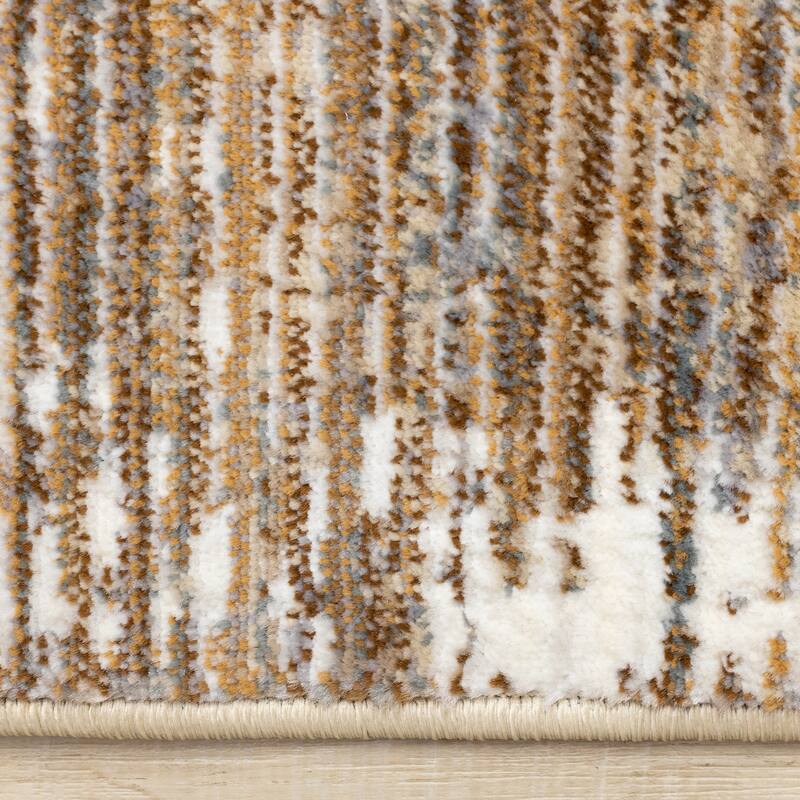 Cream Beige Gray Modern Indoor Area Rug, 5'3" x 7'10"