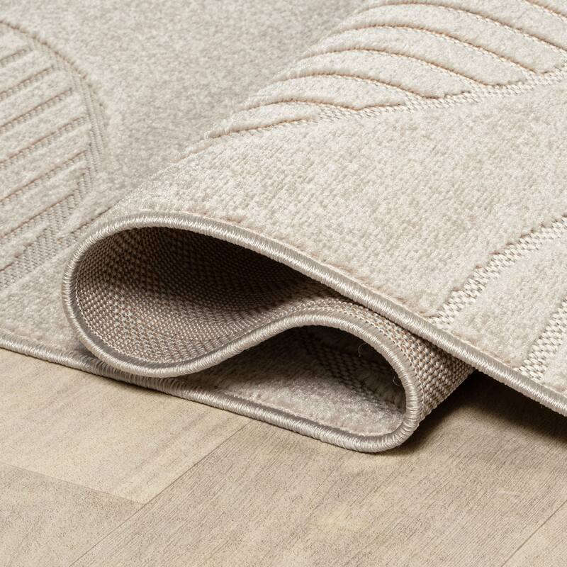 JONATHAN Y Dila Geometric Arch Scandi Striped Ivory/Cream Area Rug