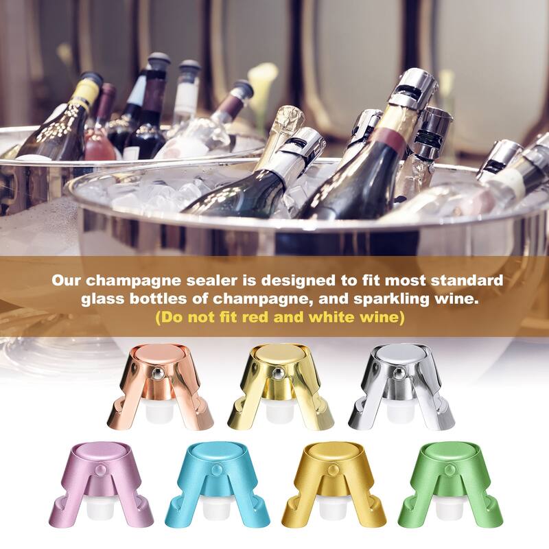 17mm/0.67" Stainless Steel Champagne Stopper for Sparkling, Long Plug
