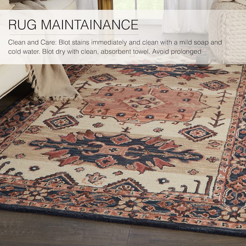 Idina Handmade Medallion Area Rug