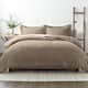 Soft Essentials Oversized 3-piece Microfiber Duvet Cover Set - Taupe - King - Cal King
