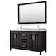 Option Dark Espresso,Chrome Trim,White Carrara Marble Top
