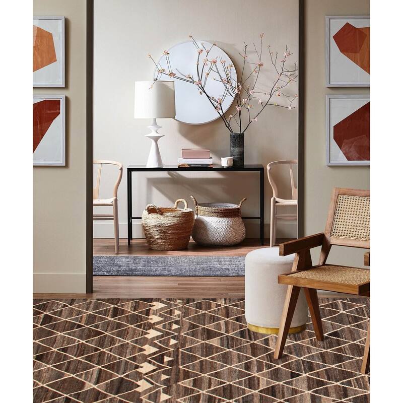 Sivas Brown Kilim 6'0" x 7'9" - 6'0 x 7'9