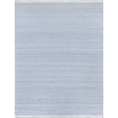EXQUISITE RUGS Bintan Indoor/Outdoor Flatweave PET yarn Light Blue Area Rug.