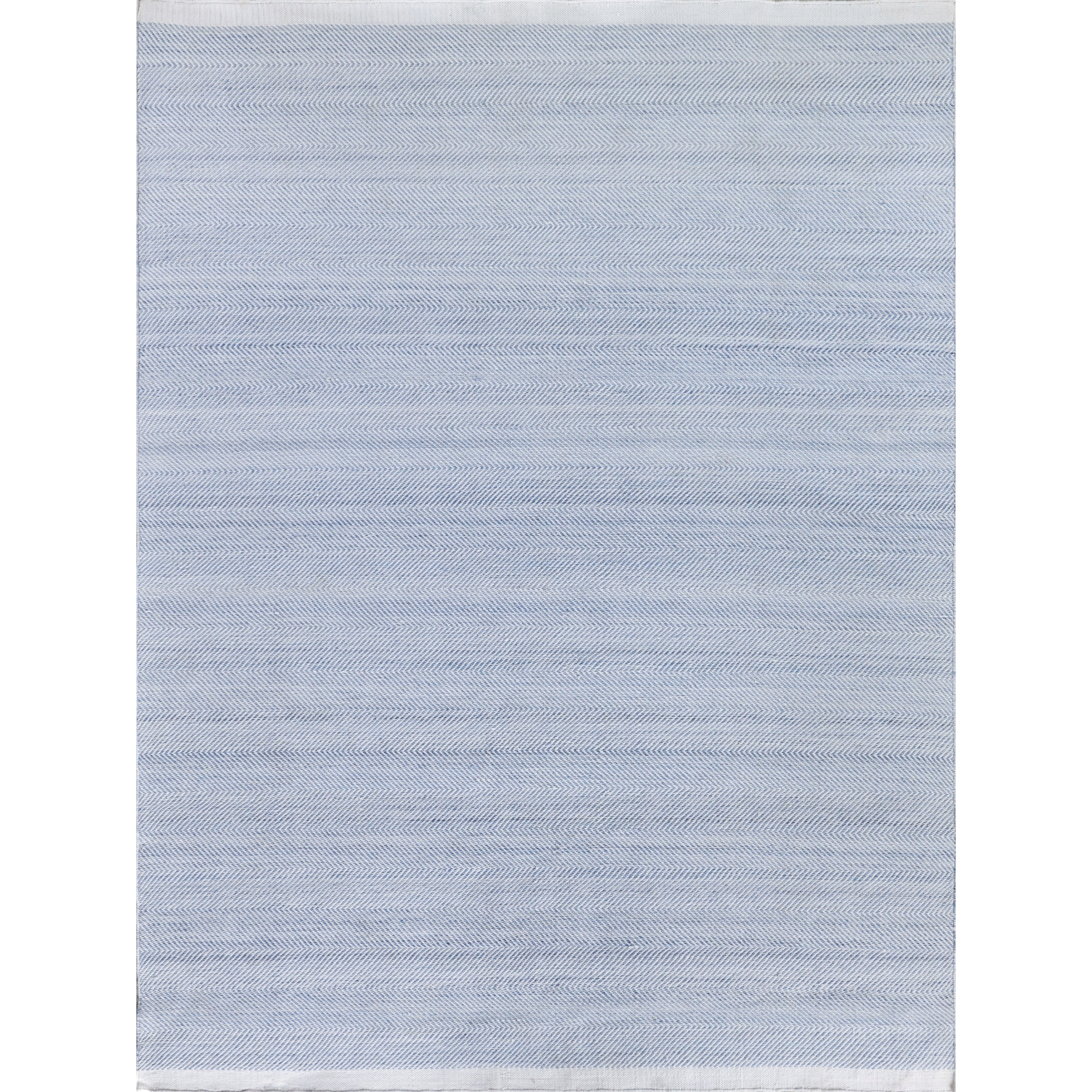EXQUISITE RUGS Bintan Indoor/Outdoor Flatweave PET yarn Light Blue Area Rug.