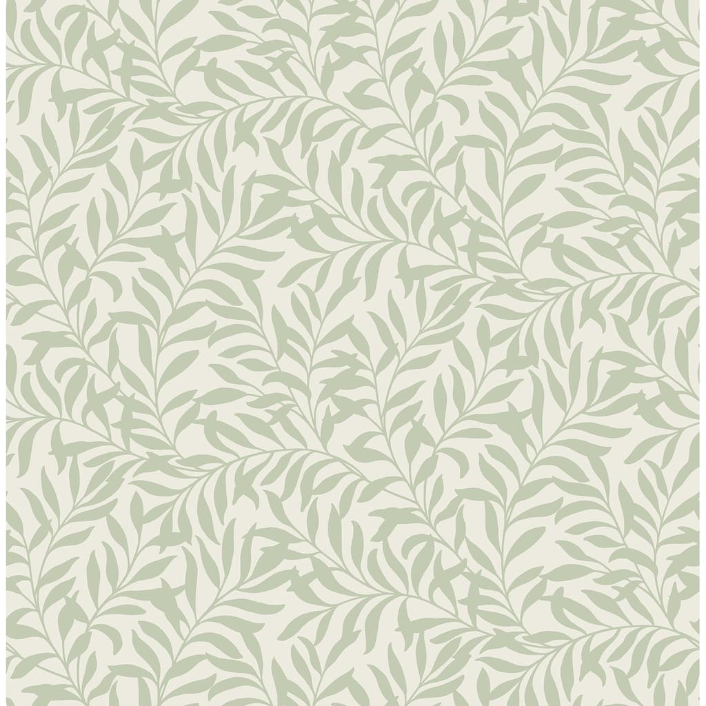 Brewster Salix Sage Leaf Wallpaper
