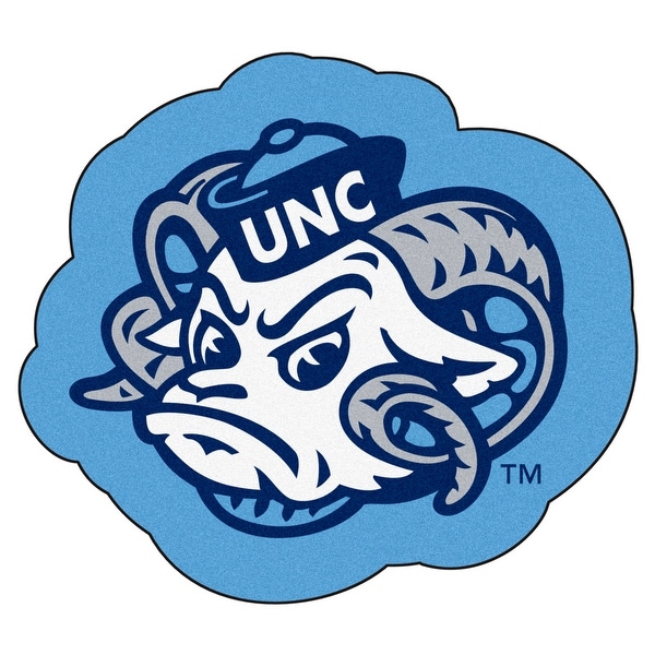 Shop Ncaa University Of North Carolina Chapel Hill Tar Heels Mascot Novelty Logo Shaped Area Rug Overstock 22620718