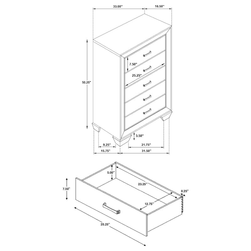 Kauffman 5-piece Storage Platform Bedroom Set