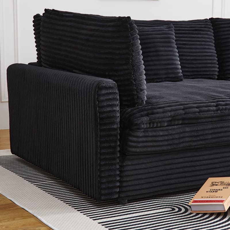 112" Corduroy Upholstered Sofa