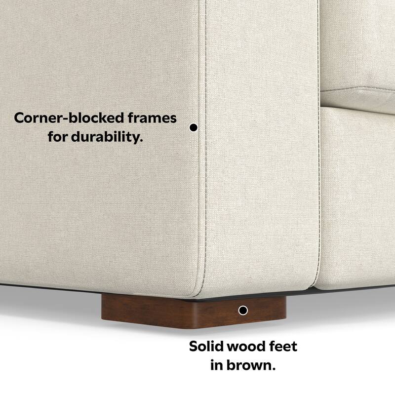 WYNDENHALL Roscoe Left-Facing Sectional in Tightly Woven Performance Fabric
