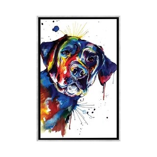 iCanvas "Black Lab" by Weekday Best Framed