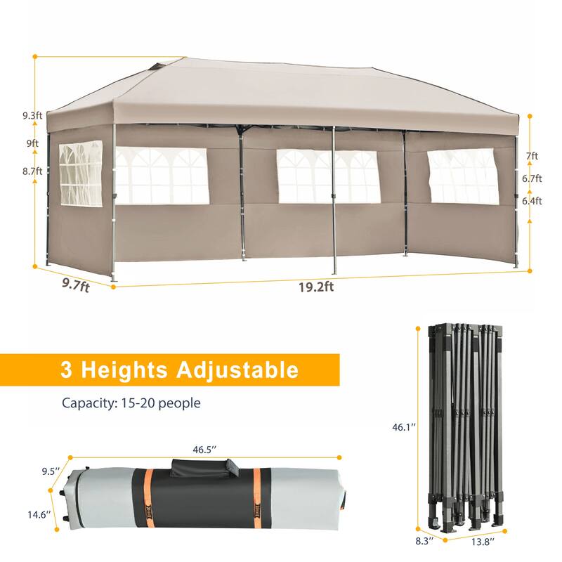 10x20 Pop Up Canopy with Sidewalls