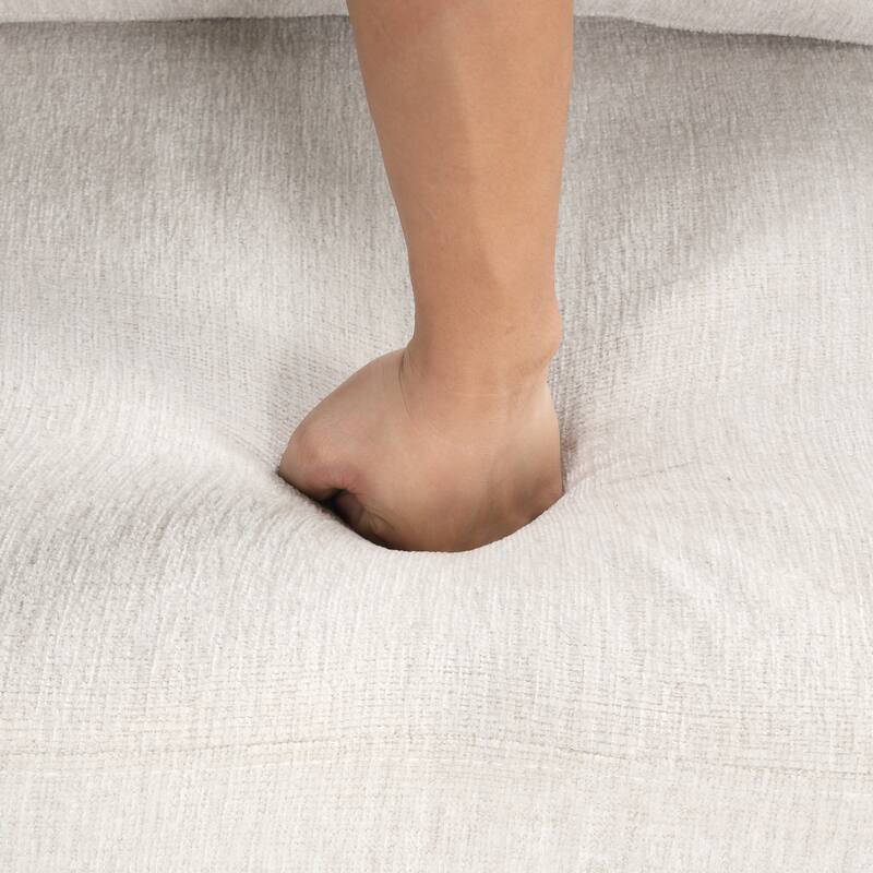 108.6" Chenille U-Shaped Sectional Sofa Bed with USB Ports, Storage Chaise, and 3 Back Pillows