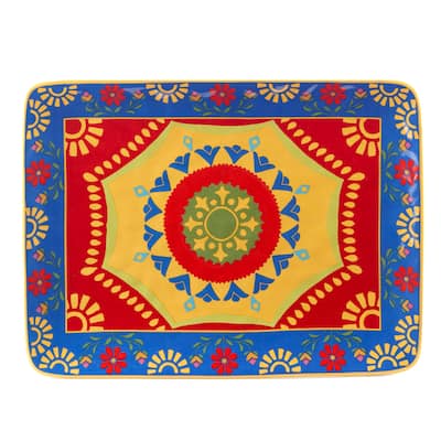 Certified International Spice Love Rectangular Platter - 16" x 12" x 1.25"