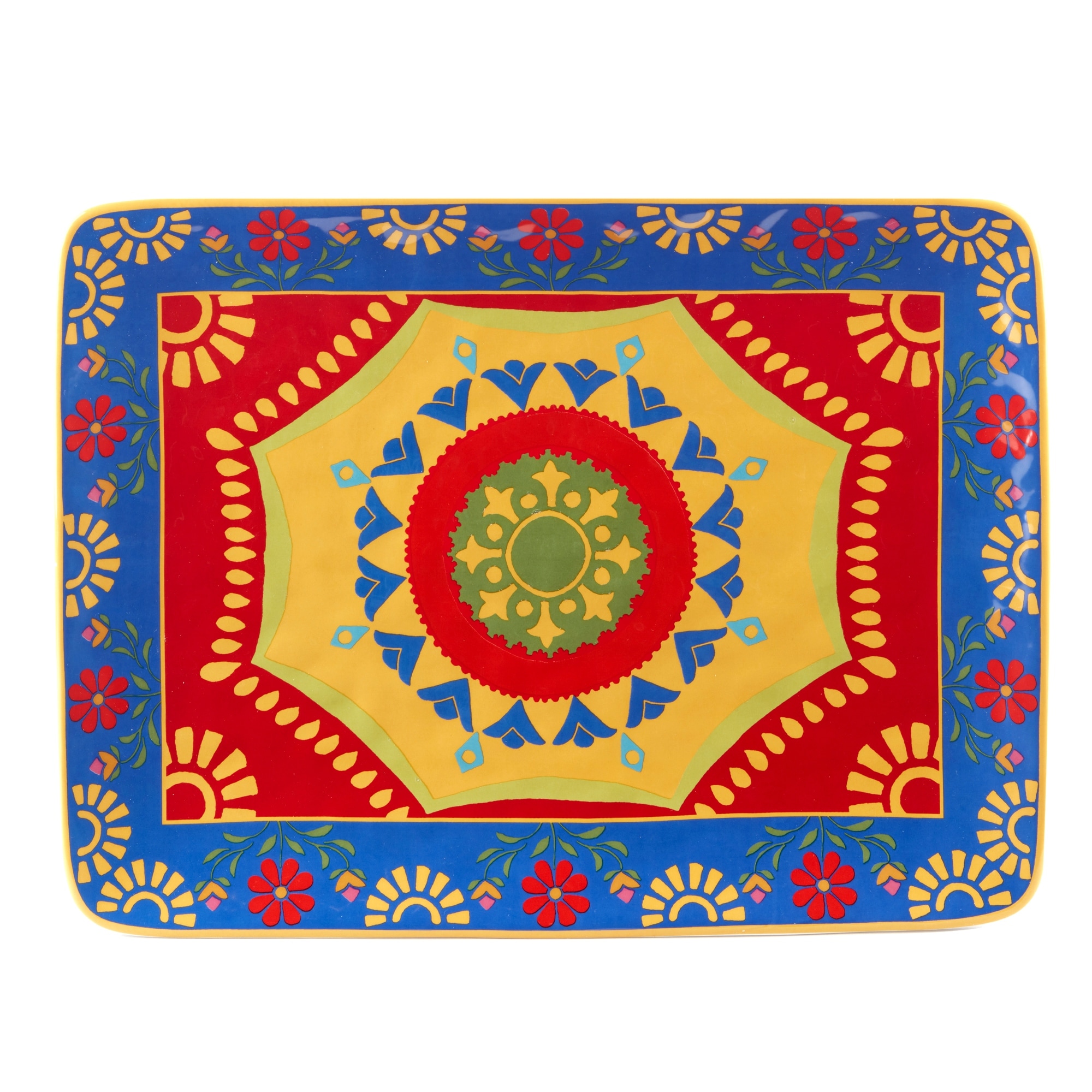 Certified International Spice Love Rectangular Platter - 16" x 12" x 1.25"