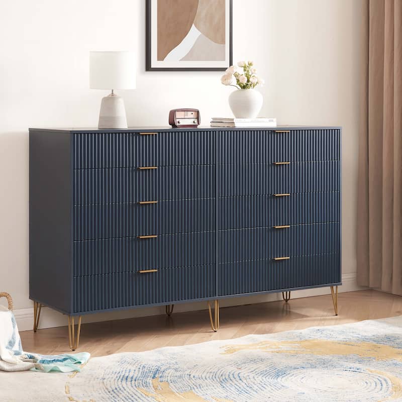 Manhattan Comfort Dumbo Modern 10-Drawer Double Tall Dresser