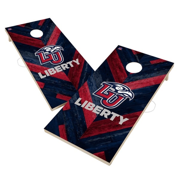 slide 2 of 6, Liberty University Flames Cornhole Board Set 16 Years and Up