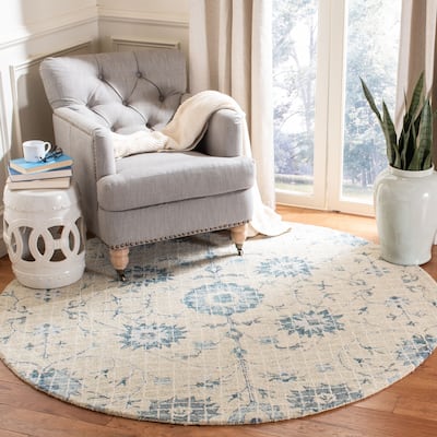 SAFAVIEH Handmade Blossom Samija Modern Floral Wool Rug
